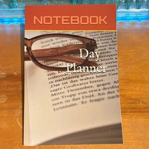 Academic Glasses Reading Themed Soft Cover Day Planner Notebook Journal